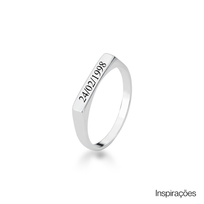 anel de prata retangular personalizado glamour pratas prata 925 2