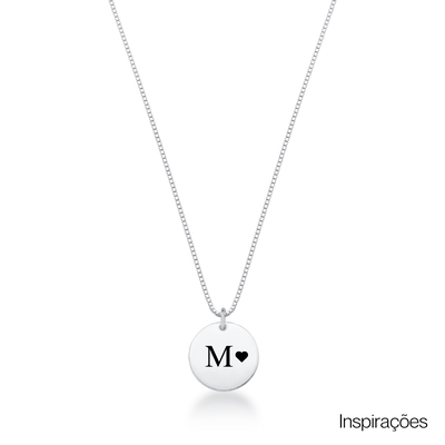 colar de prata medalha p personalizado glamour pratas prata 925 3