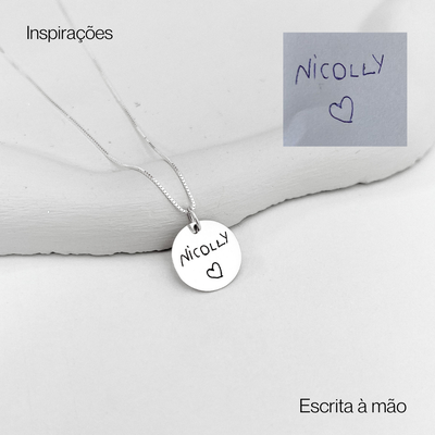 colar de prata medalha m personalizado glamour pratas prata 925 11