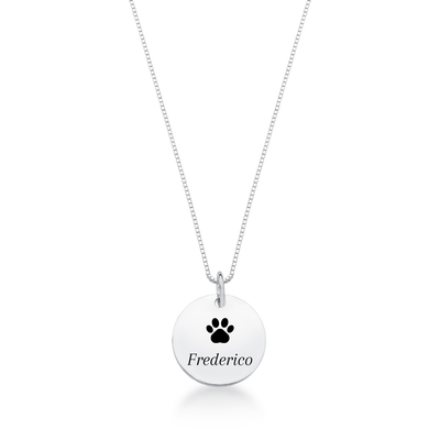 colar de prata medalha pet personalizado glamour pratas prata 925 4
