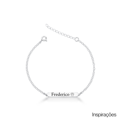 pulseira de prata personalizada plaquinha glamour pratas prata 925 4