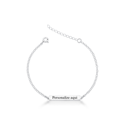 pulseira de prata personalizada plaquinha glamour pratas prata 925 6
