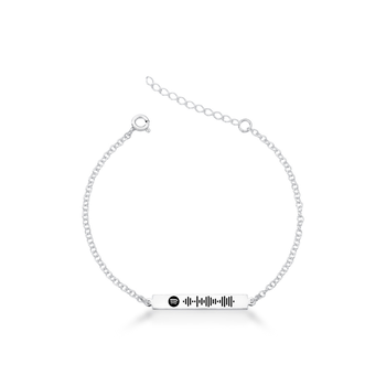 pulseira personalizada musica spotify prata 925 escaneavel codigo glamour pratas 2