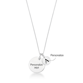 colar medalha personalizado e medalha mini prata 925 glamour pratas 1