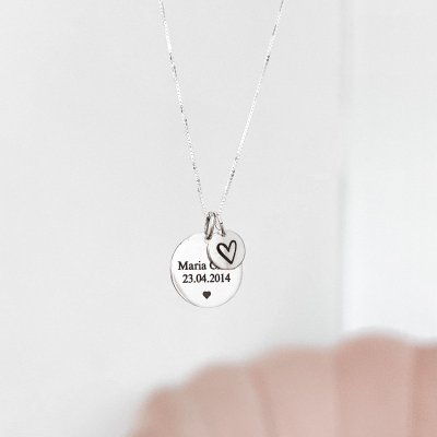 colar medalha personalizado e medalha mini prata 925 glamour pratas 1