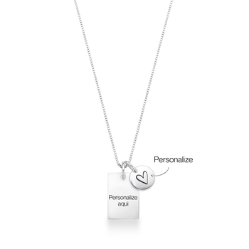colar plaquinha e medalha mini personalizado prata 925 glamour pratas 1