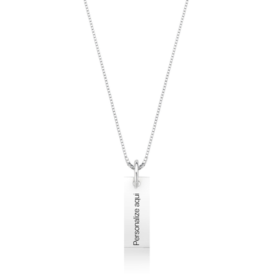 colar retangular personalizado prata 925 glamour pratas olhar spotify 1