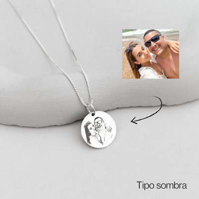 colar medalha m personalizado com foto prata 925 1