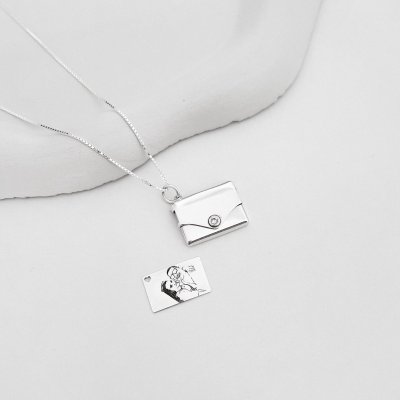 colar relicario prata 925 personalizado foto envelope carta 9