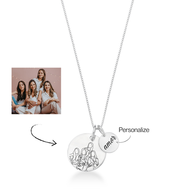 colar personalizado foto e medalha mini prata 925 2