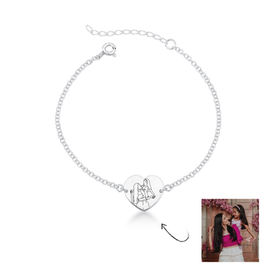 pulseira personalizada foto prata 925