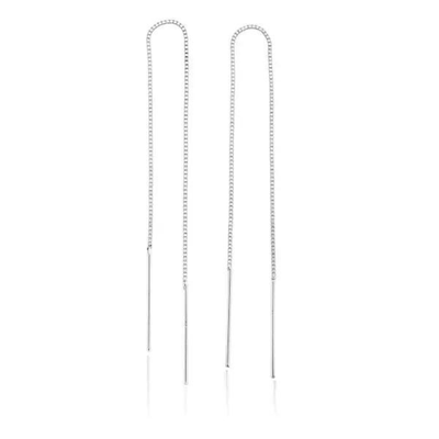 brinco fio passante costura em prata 925 glamour pratas 1