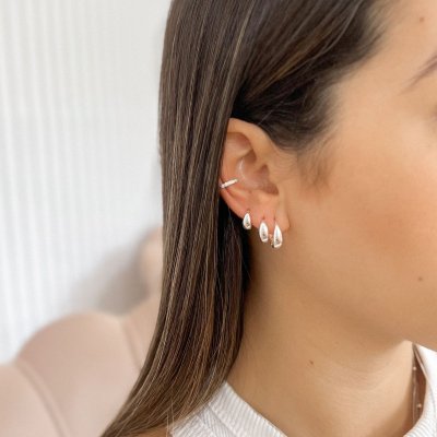 trio brinco argola abaulada grossa lisa prata 925 glamour pratas 2