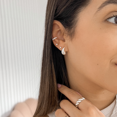 brinco gota puffer prata 925 glamour pratas 1