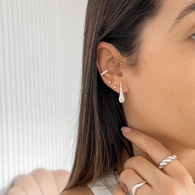 brinco gota puffer fina prata 925 glamour pratas 3