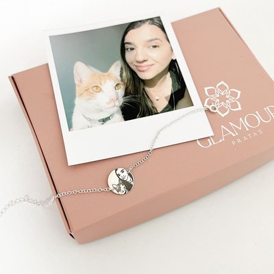 pulseira personalizada medalha m foto prata 925 glamour pratas 4