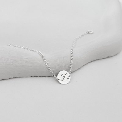 pulseira medalha p inicial personalizada letra frase prata 925 2