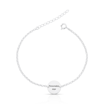 pulseira medalha p inicial personalizada letra frase prata 925 1
