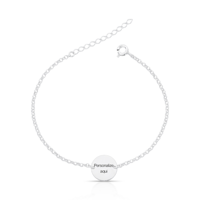 pulseira medalha p inicial personalizada letra frase prata 925 1