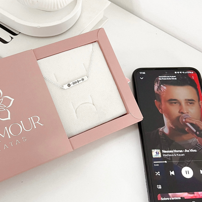 pulseira spotify personalizada prata 925 glamour pratas 1