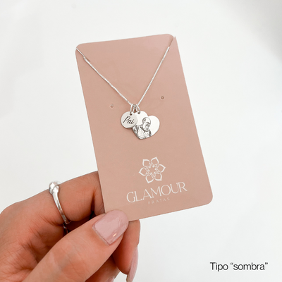 colar coracao personalizado foto prata 925 glamour pratas