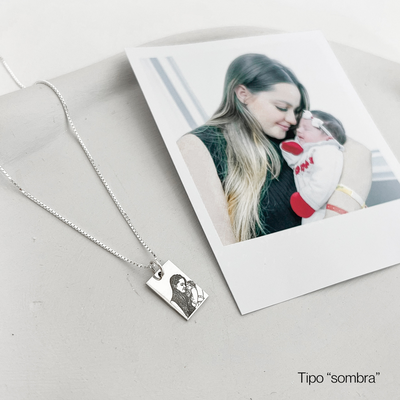 colar plaquinha personalizado foto masculino e feminino prata 925 glamour pratas 3