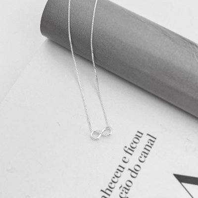 colar infinito zirconias prata 925 glamour pratas 1