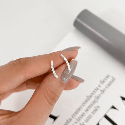 brinco ear cuff cravejado prata 925 1