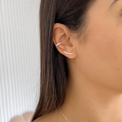 brinco ear cuff cravejado prata 925 2