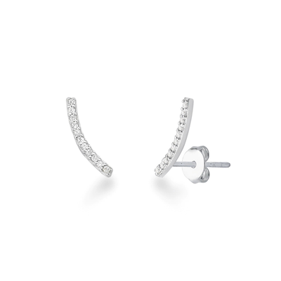 brinco ear cuff cravejado prata 925 1