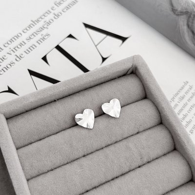 brinco organico coracao prata 925 2