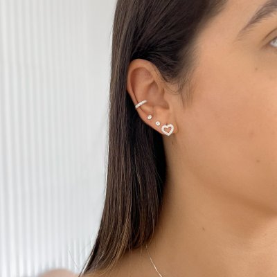 brinco coracao vazado cravejado prata 925 1