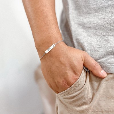 pulseira placa casal personalizada prata 925 glamour pratas 1