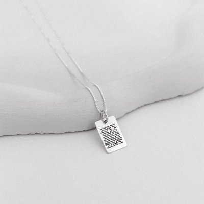 colar plaquinha oracao pai nosso e cruz masculino feminino prata 925 glamour pratas 2