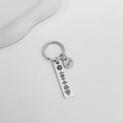 chaveiro personalizado spotify e medalha mini aco inox 5