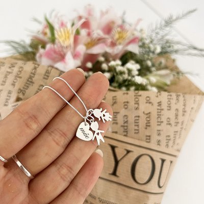 colar filho filha personalizado menino menina prata 925 glamour pratas 1