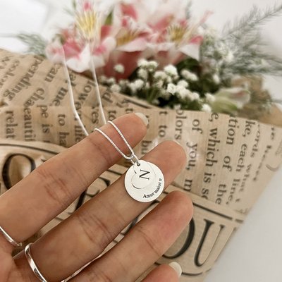 colar coracao e medalha personalizado dia das maes prata925 glamour 1