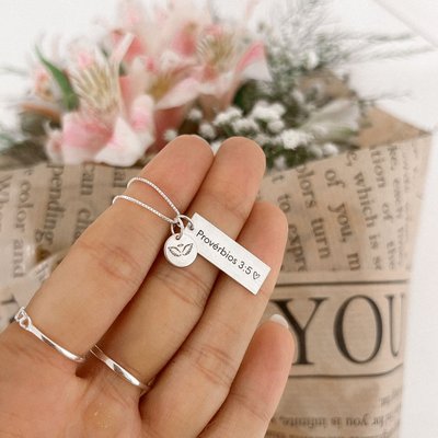 colar plaquinha personalizado nome frase e medalha prata 925 glamour pratas 3