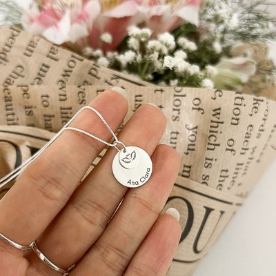 colar duas medalhas personalizado nome frase prata 925 1