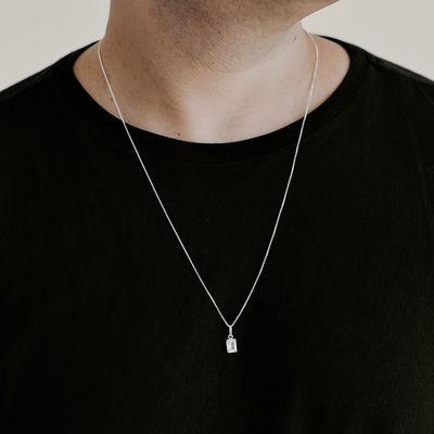 colar masculino pedra cristal prata 925