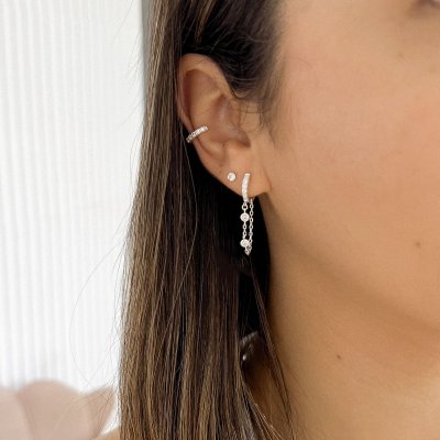 argola de prata cravejada corrente com zirconias glamour pratas 2