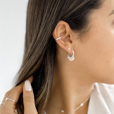 argola de prata lisa com perolas glamour pratas 1