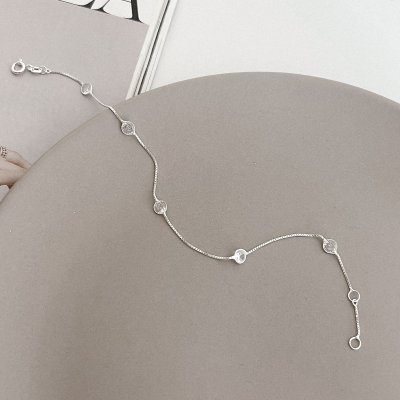 pulseira de prata zirconias cristal glamour pratas 4