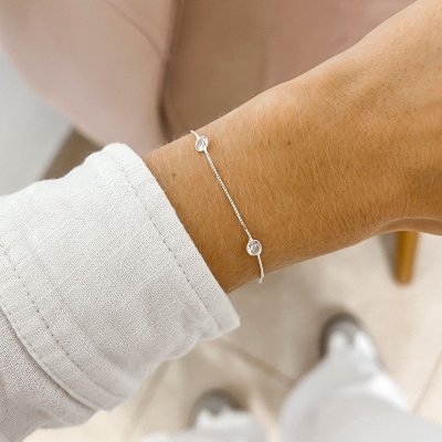 pulseira de prata zirconias cristal glamour pratas 3