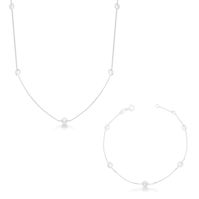 kit zirconias prata 925