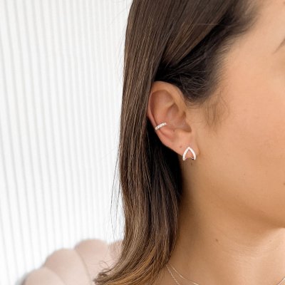 brinco shine geometrico pipa cravejado prata 925 glamour pratas 1