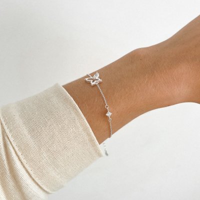 pulseira borboleta zirconias prata 925 2