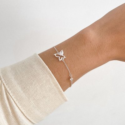 pulseira borboleta zirconias prata 925 1