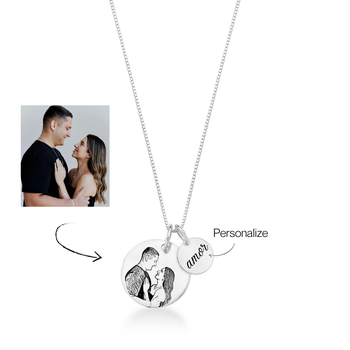 colar prata personalizado com foto e frase prata 925 2