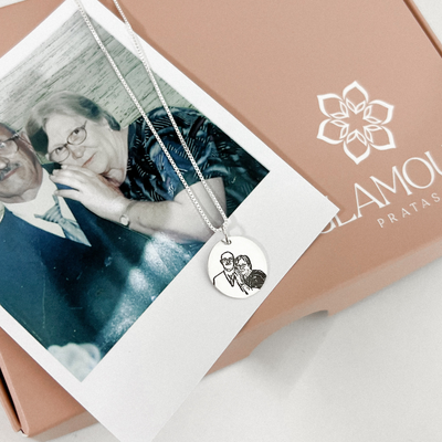 colar personalizado com foto frase prata 925 glamour pratas 1